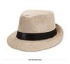 Men's Cotton Linen Fedora: Breathable Sun Protection Hat for Outdoor Activities