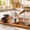 Stainless Steel Turkish Coffee Pot 250/350/550/720ml Milk Pitcher Butter Warmer  Brewing Tea