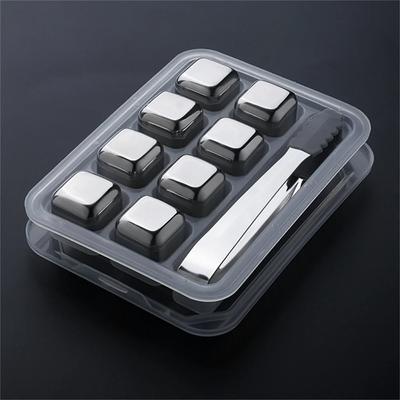 Set de pietre pentru whisky din oțel inoxidabil, reutilizabile, răcitor pentru sorbind, originalitate, whisky, vin, răcire, pietre, accesorii pentru petrecere, bar