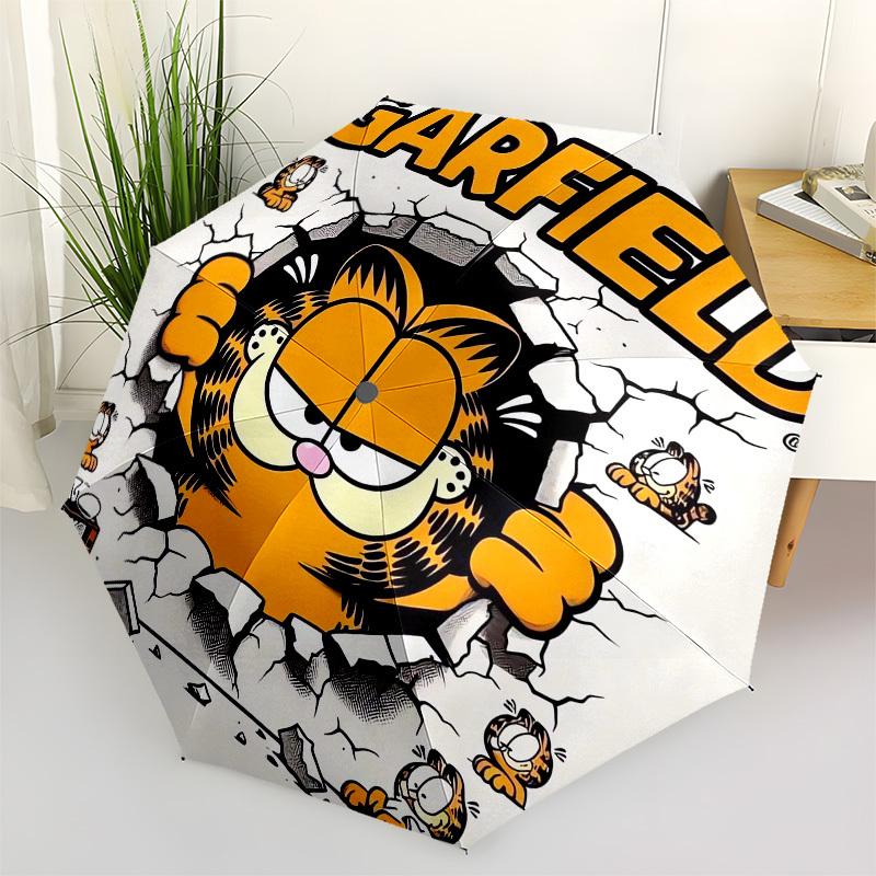 

1pc Garfield Breaking Through Wall Umbrella with Plastic Handle,Suitable for All Seasons Home Travel Outdoor UmbrellaFP036