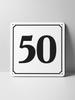 Metal Sign Black House Number On White Background Outdoor Wall Art Decor