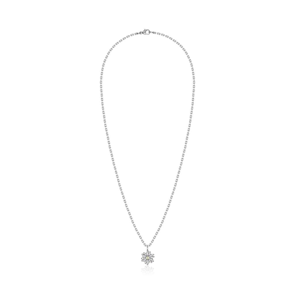 Scudo Cuore White Stone Necklace
