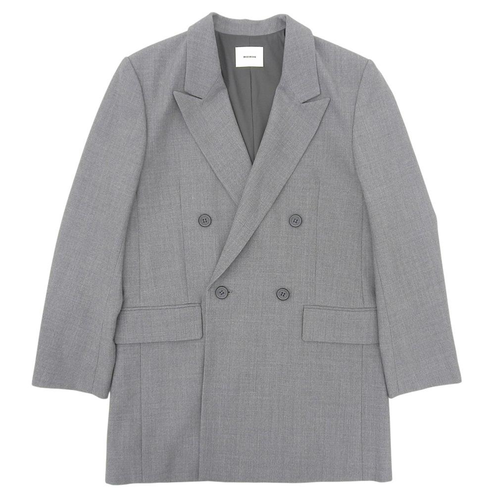MIESROHE Relaxed Double Long Jacket Women's Gray 0 MWFJ244049 Jacket 0 grayUsed