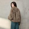 Bailuyu V-Neck Fox Fur Short Winter Jacket