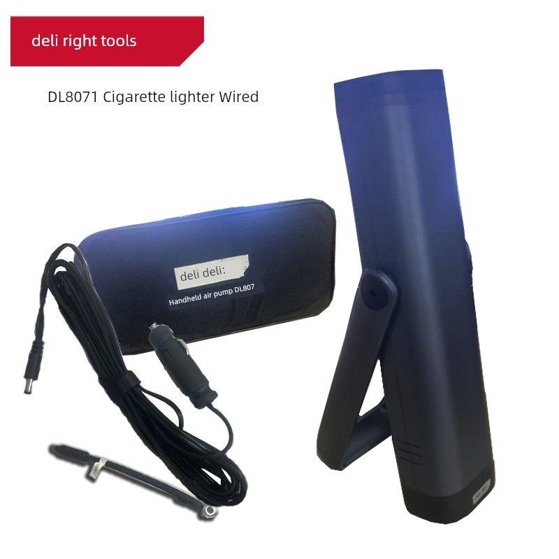 Deli/Deli Tool Vehicle Air Pump Double Cylinder Portable Small Car Tire SUV Car Dl8058 Dl8071 (Wired Version)