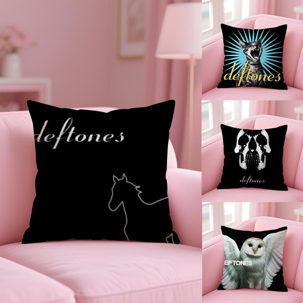 Band D-Deftones Cushion Cover Soft Short Plush Double-Sided Printing Home Decor Machine Washable Pillow Case Gift