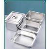 304 Stainless Steel Rectangular Buffet Food Pan with Lid