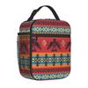 Ethnische aztekische geometrische Lunchtasche für Damen, wiederverwendbar, Oxford Bento-Tragetasche, thermische Kühltasche, isolierte Lunchbox für Arbeit, Reise, Picknick