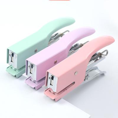A Set Metal Hand-held Stapler No 10 Office Stapler Stapleless No Nails for Cards Flowers Gift Wrapping