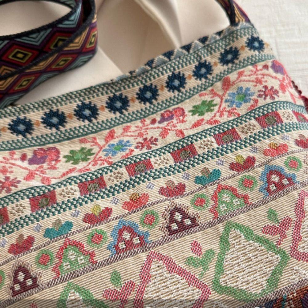 Cloth Ethnic Style Crossbody Bags Retro Bohemian Messenger Bag Tassel Shoulder Bag  Outdoor