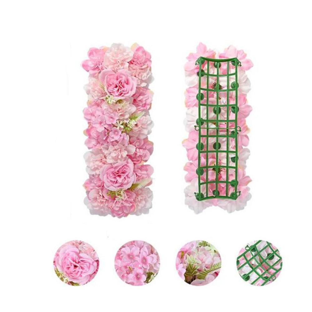 Artificial Rose Flower Panel Shower Decoration Table Arrangement Wedding Wall Background Decor Arc Flower Row Party Supplies