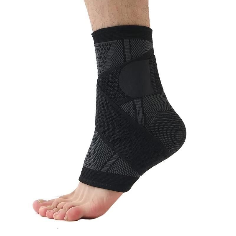 

Ankle Protection for Running Basketball and Football with Straps Fixed To Prevent Ankle Sprains Knitted Elastic Shock-absorbing L чёрный