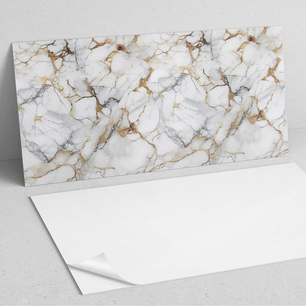 Self-Adhesive Vinyl Flooring with Print 120x60 Cm Elegant Marble Pattern