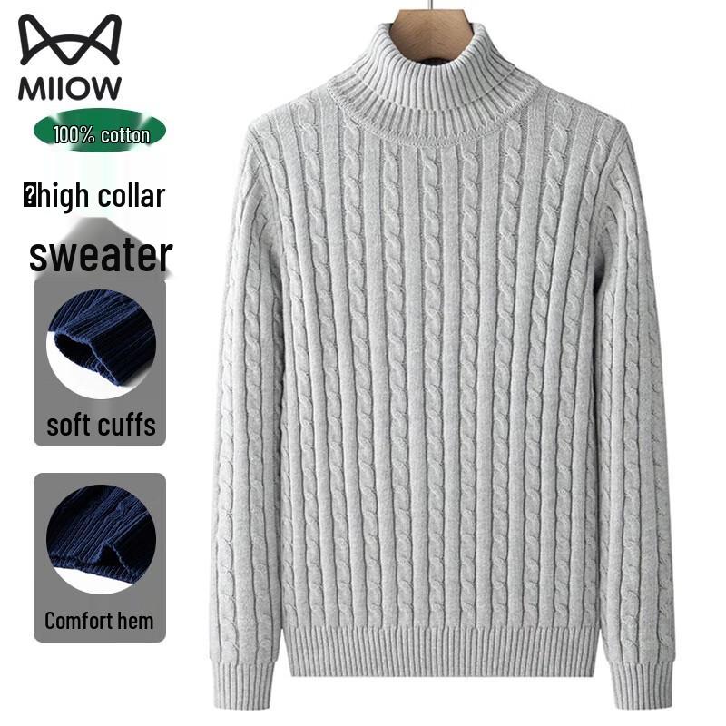 MiiOW Men s High-Neck Knit Sweater M