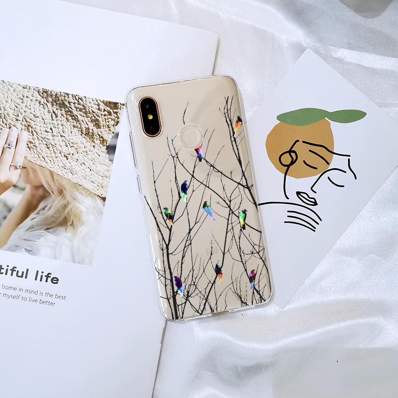 

Задняя крышка для Xiaomi Mi A1 A2 Lite 8 SE Mi5 Mi6 Mi8, мягкий силиконовый эстетический чехол для телефона с изображением птицы для Xiaomi Mi 5 5C 5S 5X6 6X Plus Mi A2 Lite