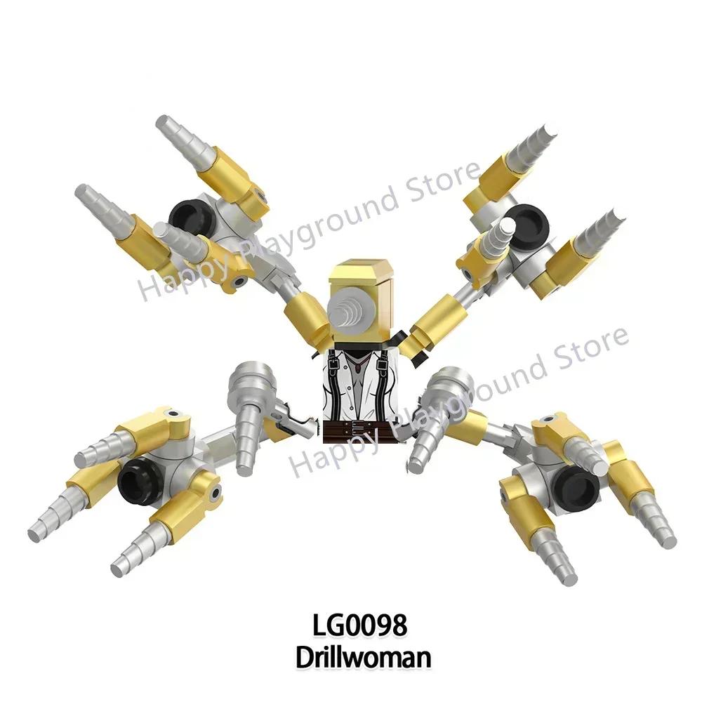 New Skibidi Toilet Man Anime Cartoon Bricks Dolls Figure Cameraman Speakerman TV Man Action Bricks Toy Figures Building Blocks