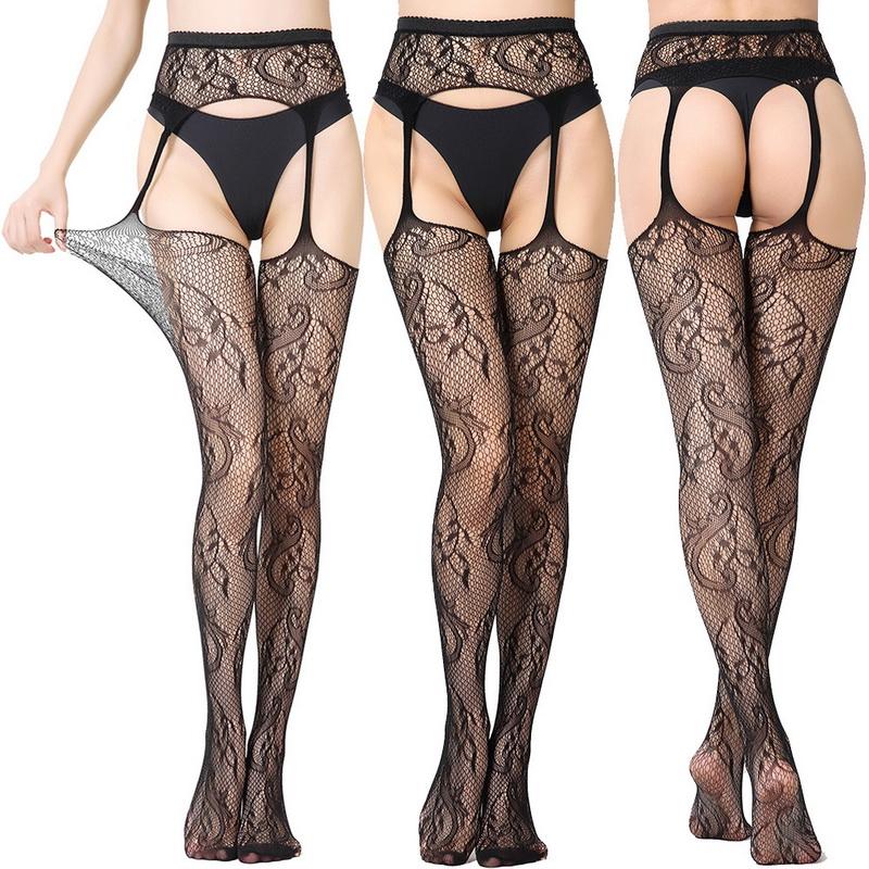 Sexy Strumpf Spitze Soft Top Oberschenkel Hohe Strümpfe + Strapse Strumpfgürtel Dessous Damen Strumpfhosen Strumpfhosen