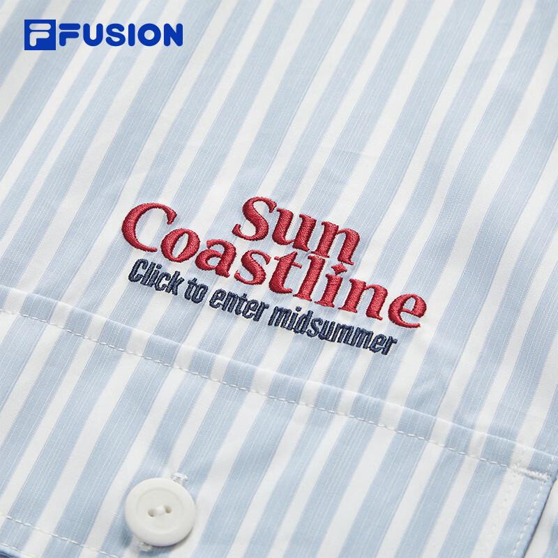 FILA FUSION Couple Casual Woven Short Sleeve Shirt