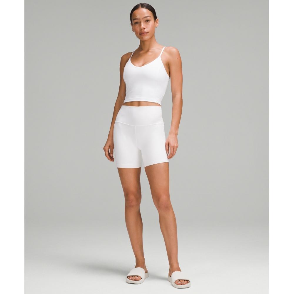 Lululemon Align  CroppeD Cami Tank Top  Light Support  C D Cup White