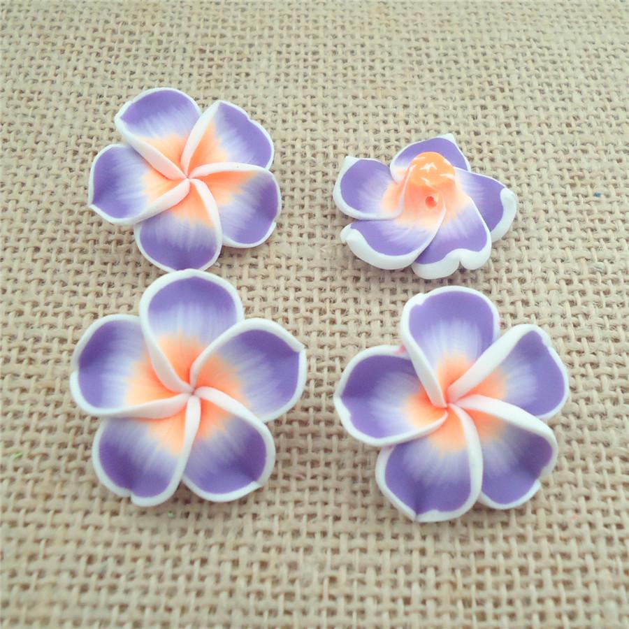 30mm Polymer Clay Floral Egg Accessories for DIY Jewelry & Hair
