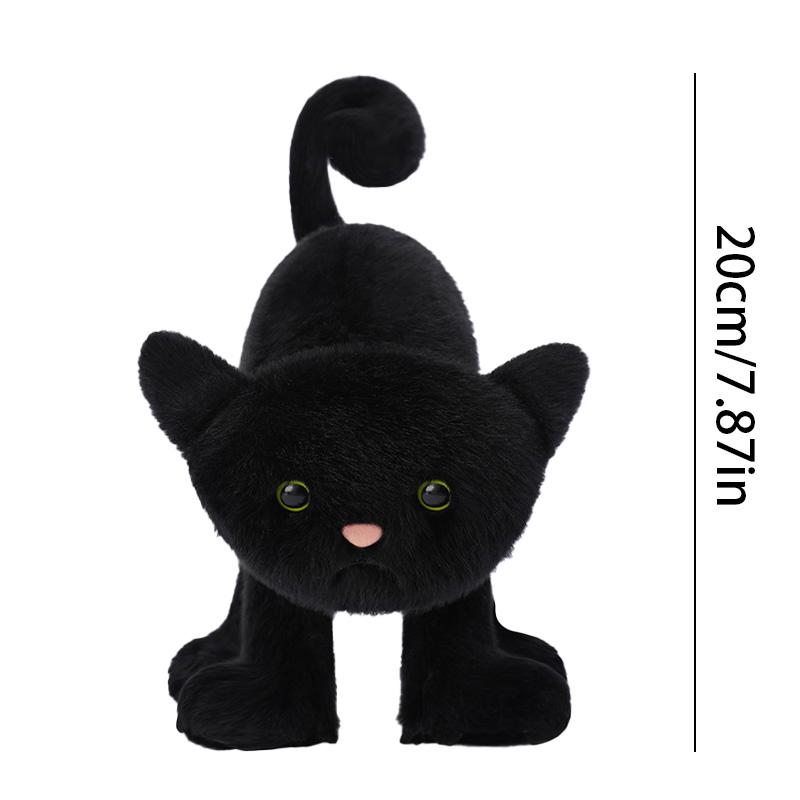 Halloween Black Crow Stuffed Bird Doll Halloween Black Cat Owl Wear Hat Plushie Toy Halloween Gifts Children's Birthday Gift