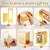 10 Stück Goldene Geschenkboxen für Weinglas Transparente Geschenkverpackungsbox für 9 oz Stielloses Glas Papiergeschenkbox Geschenkbox mit Transparentem Fenster