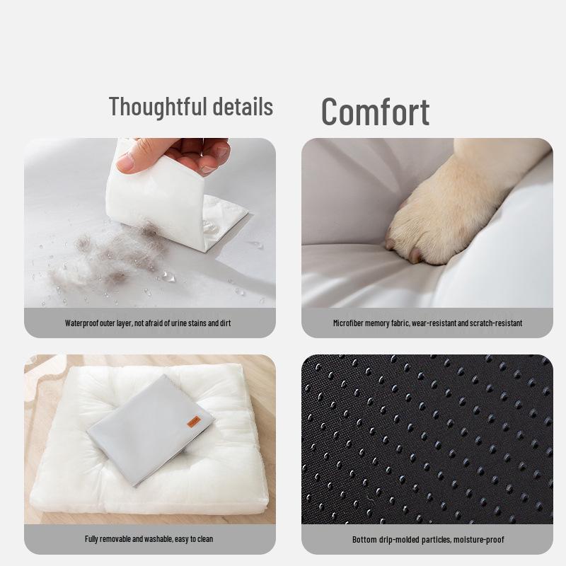 Waterproof, Washable, Non-Stick Pet Bed: Removable Mat for Small & Medium Dogs, Cats - All Seasons, Cross-Border Design
