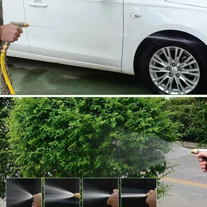 Vysokotlaká vodní stříkací pistole Kovová mosazná tryska Zahradní hadice Trubka Myčka trávníku Postřikovač Postřikovač Myčka automobilů Vodní pistole