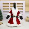 Christmas wine bottle cover, fabric Santa Claus clothing, red wine bottle table decoration