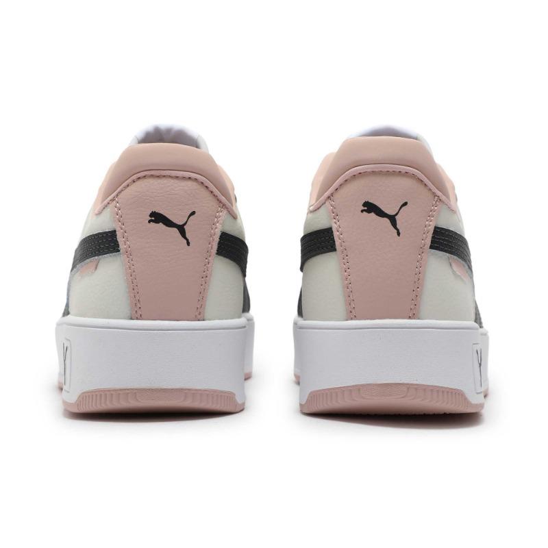 PUMA Carina Street Women Split Leather Synthetic Leather Versatile Low-top Skate Shoes White Pink 389390-45