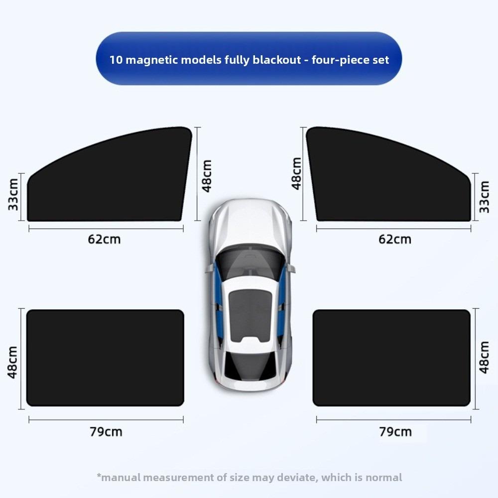 4PCS Magnetic Car Window Sunshades UV-Anti Folding Car Sunshade Covers Protector Accessories Universal Window Sun Shade Summer