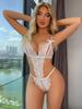 Summer new sex underwear one-piece hollow open gear suspender one-piece sexy lace home one-piece suit