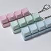 4 Keys Fidget Keychain Key Button Pinch Toy Funny Clicker Toy Pendant  for Adult&Kids