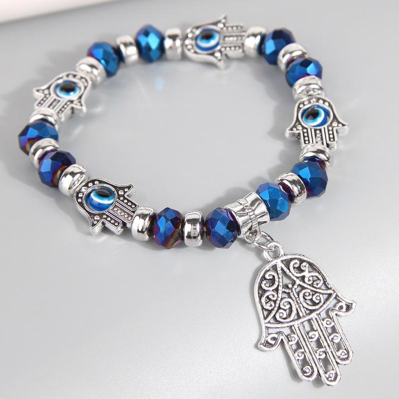 

Trendy Eye & Palm Motif Bracelet , Geometric Alloy Cuff , Fashion Statement Jewelry for Women , Gold / Silver срібний