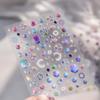 Gold Silver Love Star Moon Geometric Lines Necklace Stamping Retro Soft Self Adhesive Nail Art Sticker Manicure Decal
