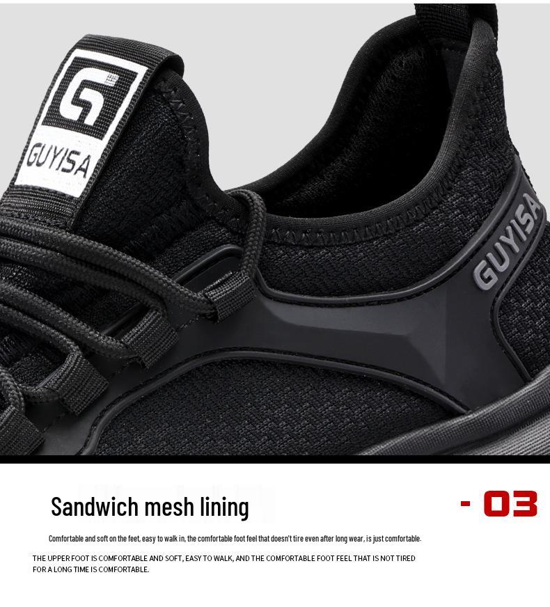 Pánská lehká bezpečnostní pracovní obuv s ocelovou špičkou - Odolná proti nárazu, Odolná proti propíchnutí, Celoroční pohodlí