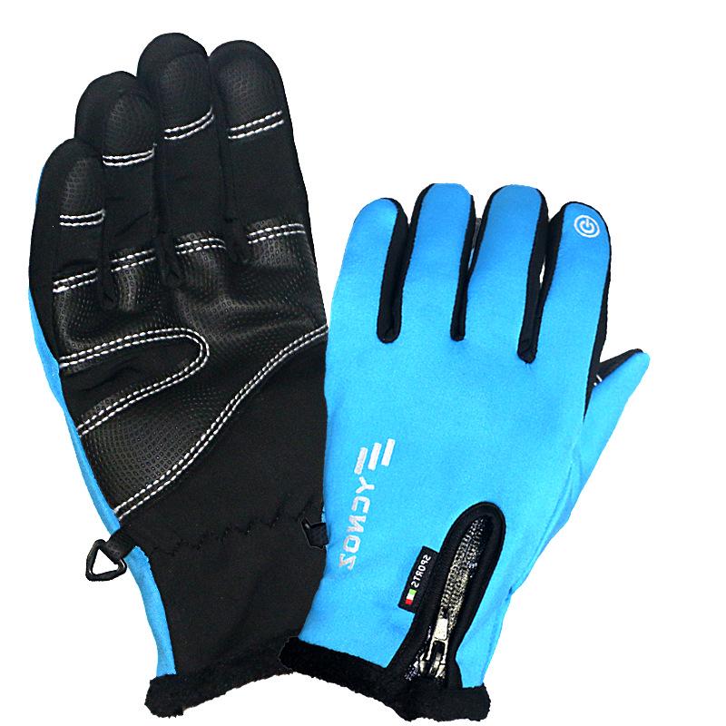 Touchscreen Winterhandschuhe für Damen & Herren: Rutschfest, mit Reißverschluss, für Outdoor-Sportarten, Klettern, Skifahren und Motorradfahren