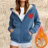 Women's Fashion Casual Sweatshirt Loose Zipper Cardigan Long Sleeve Hooded Jacket