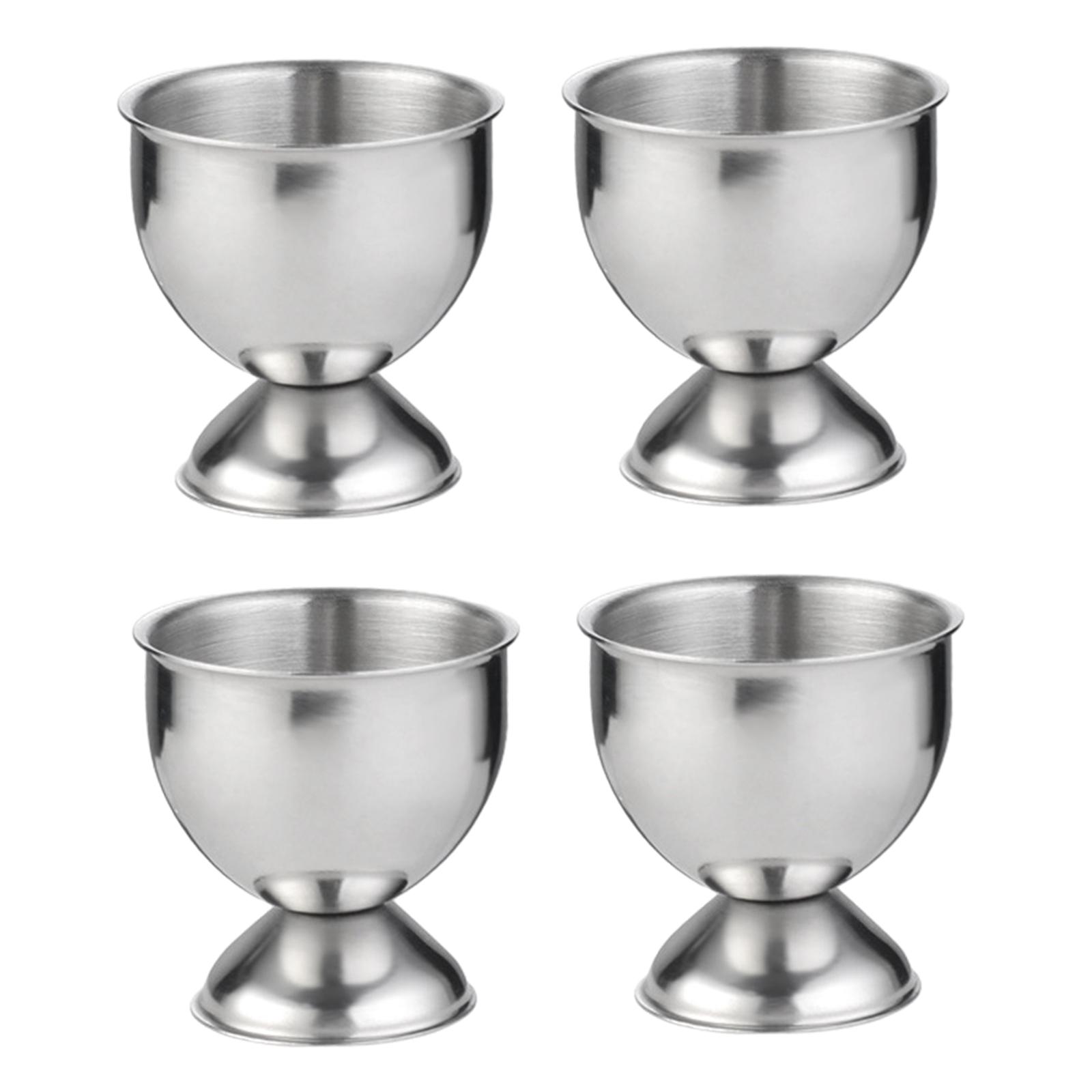 

4x Egg Cups Crafts Cooking Tool Portable Home Decor Egg Tray Easter Decor серебряный