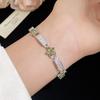High-End Floral Zirconia Flower Clasp Bracelet - Elegant, Unique Design for Women
