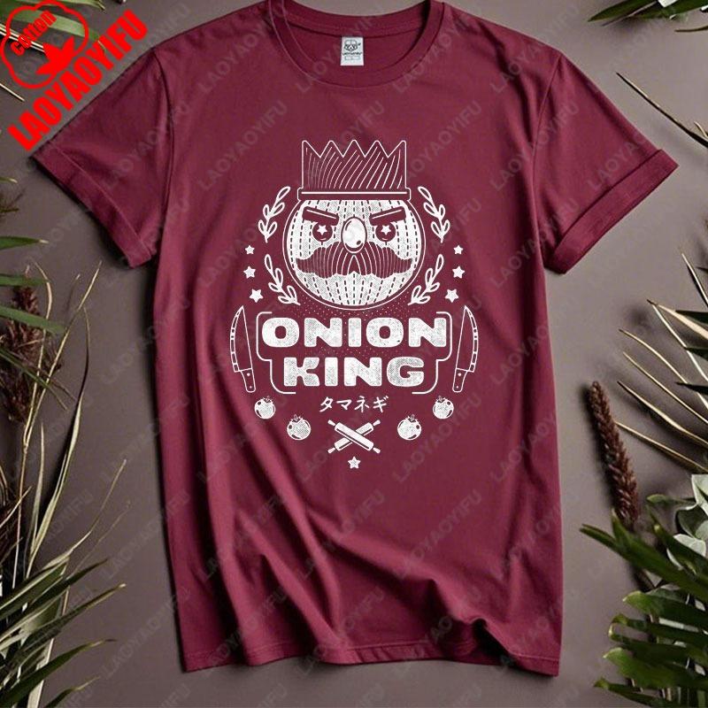Onion Kingdom Emblem Unisex TShirt Overcooked Game Funny Classics Fashion Casual Tees Men Women Cotton Kawaii Cute Vintage Tops