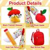 Gooses Statue Outfit Set for School Season Display, Polyester Garden Figure Clothing Gooses School Classroom Outdoor Patio Yard Lawn Art Decoration