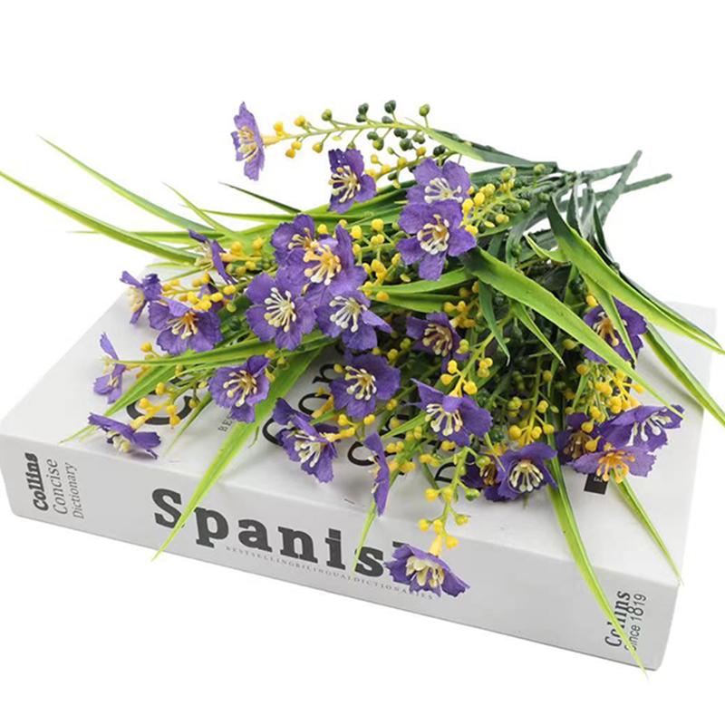 1pc Outdoor Artificial Flowers UV Resistant Fake Plant for Garden Yard Wedding Decor Spring Summer Shrub Plastic Flowers