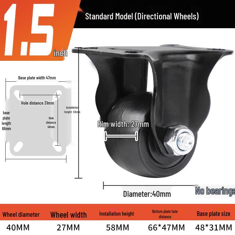 

23-Inch Heavy-Duty Swivel Casters with 4-Inch Nylon Bearings, Low Center of Gravity, 3-Ton Capacity