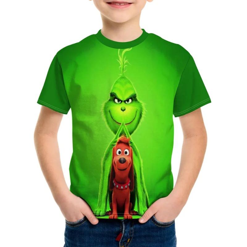 

Summer Round Neck Children s Short Sleeved T-shirt Cute Cartoon Patterns Print Comfortable Fashionable Boys T-shirt 120