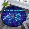 Custom Name,Greninja Pattern Round rug,Carpet Rug for Living Room Bedroom Playroom ,Non-slip Floor Mat,Holiday Gifts and Birthday Gifts.