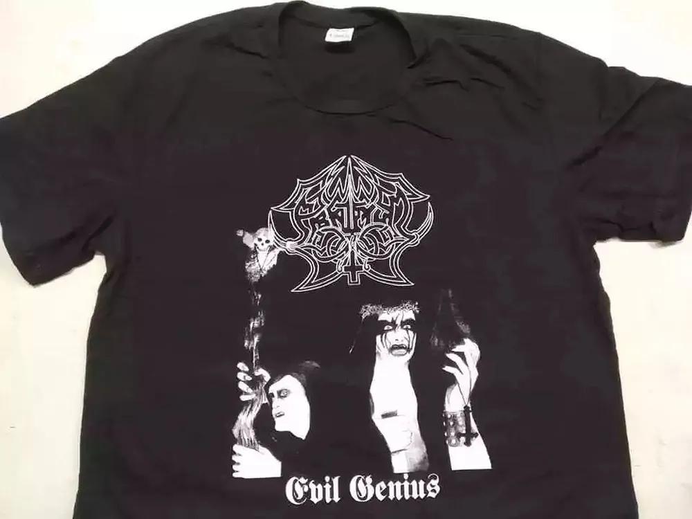 Unisex Short Sleeve Crew Neck Cotton T Shirt Abruptum Evil L