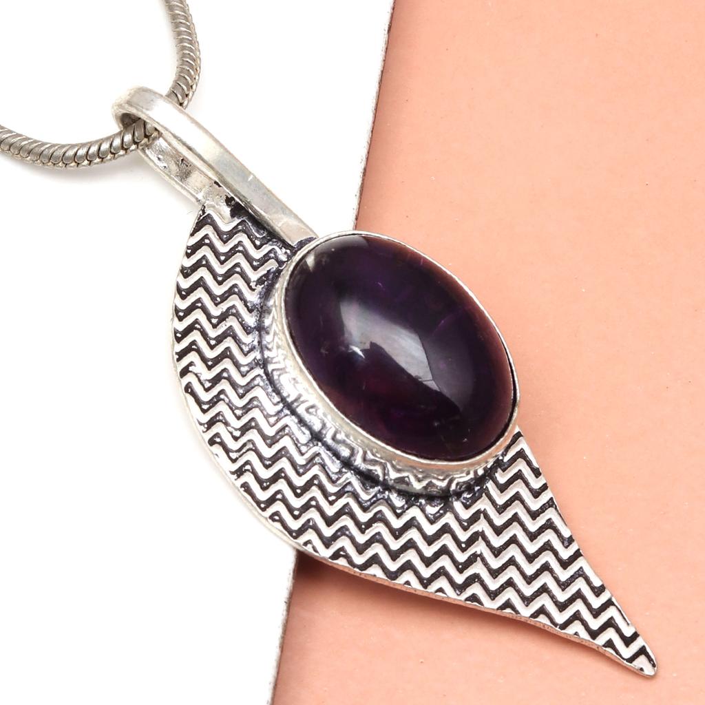 Set Amethyst Pendant Earrings Silver  Earring Necklace Gifted Silver