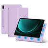 For Samsung Galaxy Tab S9 FE+ Case Magnetic PU Leather+PC Anti-scratch V-fold Stand Tablet Cover