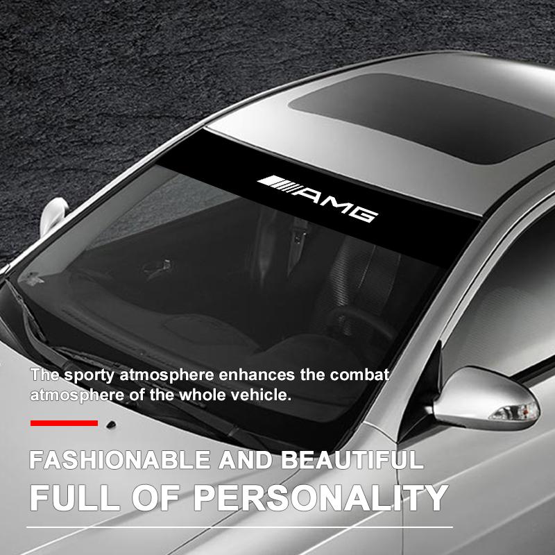 Bil Frontrute Klistremerker Foran og Bak Dekorativt Emblem For Mercedes Benz AMG W212 W205 W246 W177 W176 W213 GLC GLE GLS ML Velkommen Laserlampe